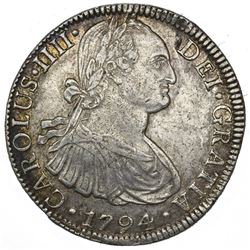 Mexico City, Mexico, bust 8 reales, Charles IV, 1794FM, ex-Jones.