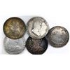 Image 1 : Lot of five Mexico City, Mexico, bust 8 reales, various periods (Charles III through Ferdinand VII).