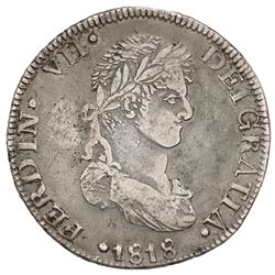 Zacatecas, Mexico, 8 reales, Ferdinand VII, 1818AG, ex-Jones.