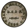 Image 1 : Campeche, Mexico, nickel 1 real hacienda token, 1886 date, Santa Maria de Oloron, Carmen.