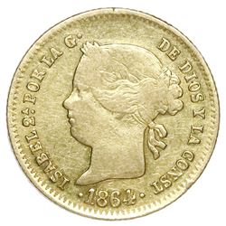 Philippines (under Spain), gold 2 pesos, Isabel II, 1864/3.