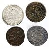 Image 2 : Lot of four Spanish milled minors: three 2 reales "pistareens" (Segovia 1722, Seville 1721 and 1723)