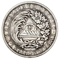 Guatemala, silver medal, 1890, Central American Union Pact of 1889.