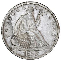 USA (New Orleans Mint), Seated Liberty half dollar, 1858-O, ex-Tuscaloosa Hoard (Civil War era).