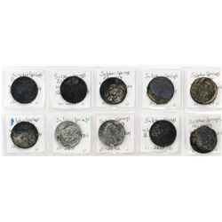 Lot of ten USA (Philadelphia mint) Barber half dollars, various dates (1901-4), ex-Sulphur Springs r