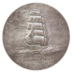 USA, large sterling silver medal by the Medallic Art Co., awarded to Frances M. Kelly by W.R. Grace