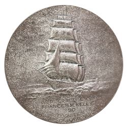 USA, large sterling silver medal by the Medallic Art Co., awarded to Frances M. Kelly by W.R. Grace 