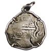 Image 2 : Potosi, Bolivia, cob 8 reales, (167)8E, ex-Consolacion (1681), mounted in sterling silver bezel.