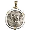 Image 2 : Lima, Peru, cob 2 reales, Philip V, date and assayer not visible, ex-Princess Louisa (1743), mounted