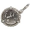 Image 2 : Roman Republic, AR denarius, Pinarius Natta, 155 BC, Rome mint, mounted head-side out in twisted-wir