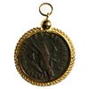 Image 2 : Roman Empire, AE 3, Valens, 364-378 AD, Thessalonica mint, mounted head-side out in non-custom 18K g