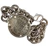 Image 2 : Madrid, Spain, milled 2 reales "pistareen," Philip V, 1721A, mounted in silver-link men's bracelet, 