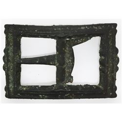 Ornate bronze shoe buckle, ex-1733 Fleet, ex-Meylach.