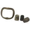 Image 1 : Lot of four small artifacts, ex-Amsterdam (1749): three sewing thimbles and one bronze shoe buckle.