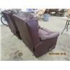 Image 4 : 2 Burgundy Leather Recliners- Modern
