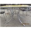 Image 3 : Retro Chrome Legged Table w Nice Bright Yellow Top & 4 Chrome Legged Chairs - Vintage