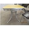 Image 4 : Retro Chrome Legged Table w Nice Bright Yellow Top & 4 Chrome Legged Chairs - Vintage