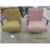 Image 1 : 2 Retro Upholstered Swivel Rocker LR Chairs Vintage