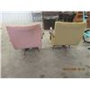 Image 3 : 2 Retro Upholstered Swivel Rocker LR Chairs Vintage