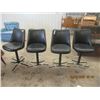 Image 1 : 4 Matching Swivel Leather Bar Stools