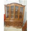 Image 2 : 8 Pc Sklar Peppler Oak Dining Room Suite- 1- Buffet China Cabinet, Table w Leaves, 6 Chairs (2 Capta