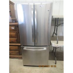 GE Stainless Steel SxS  Fridge w Bottom Freezer 66" H x 30" W x 32" D-Modern