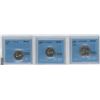 Image 1 : 3 CCCS CERTIFIED COINS, 2 X 1968-S USA 5 CENTS, 1 1966 USA 25 CENTS