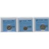 Image 1 : 3 CCCS CERTIFIED COINS, 1968-S USA 5 CENTS, 10 CENTS & 25 CENTS
