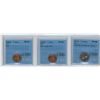 Image 1 : 3 CCCS CERTIFIED COINS, 1968-S USA 1 CENT, 1970-S USA 1 CENT, 1971-S USA 5 CENTS