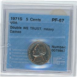 1971S USA 5 CENTS COIN