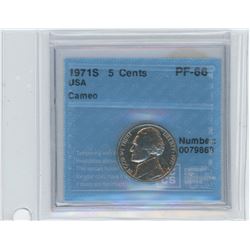 1971S USA 5 CENTS COIN