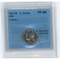 1971S USA 5 CENTS COIN