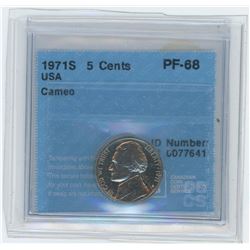 1971S USA 5 CENT COIN