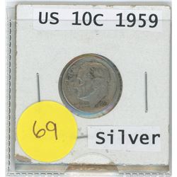 1959 US 10 CENTS COIN