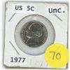 Image 1 : 1977 US 5 CENT UNC. COIN