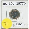 Image 1 : 1977D US 10 CENT UNC. COIN