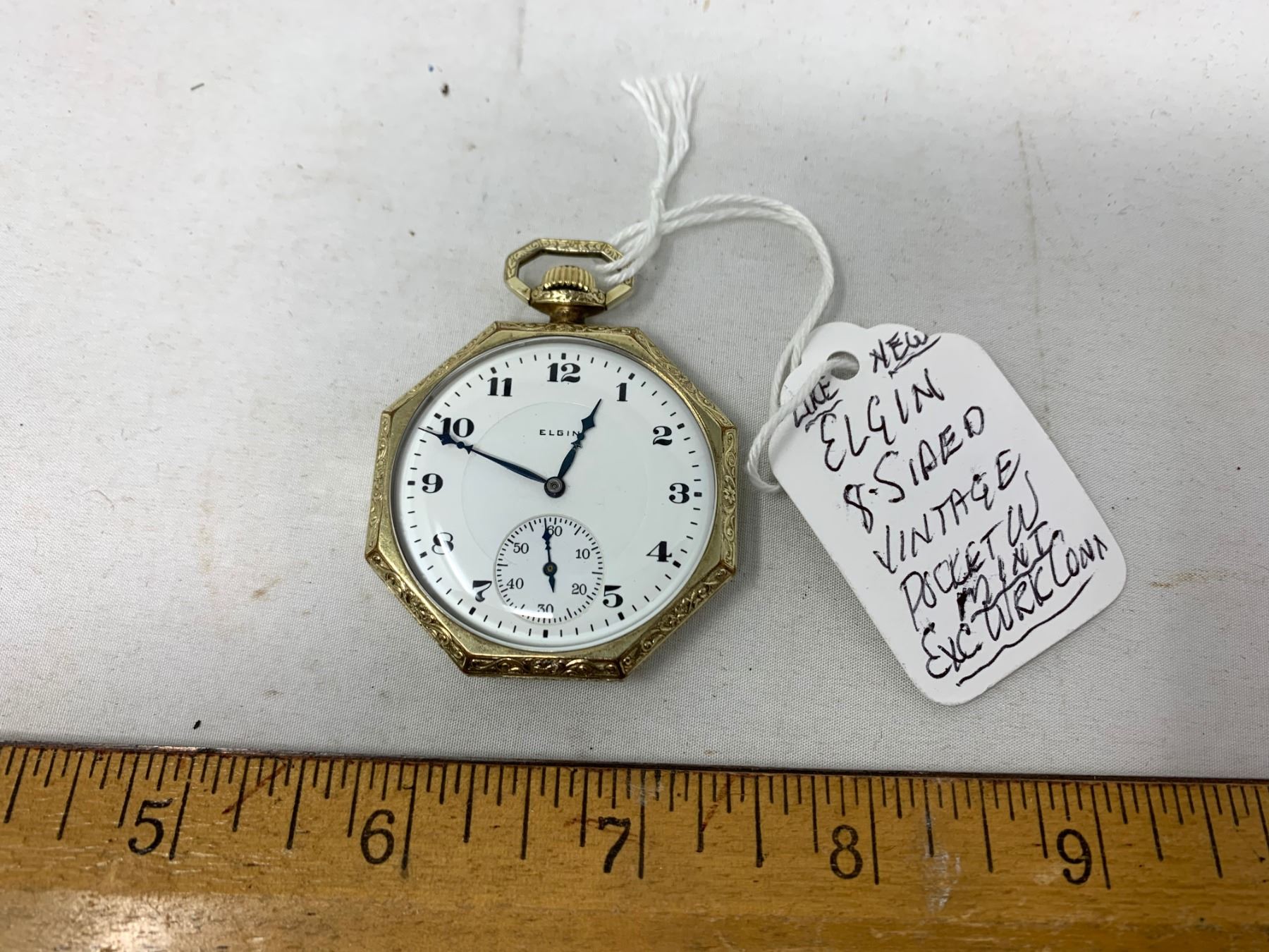 ELQIN POCKET WATCH LIKE NEW (8 SIDED) Schmalz Auctions