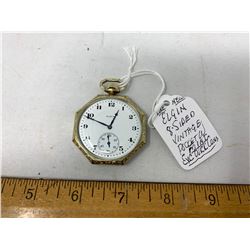 ELQIN POCKET WATCH - LIKE NEW - U.S.A. (8 SIDED)