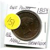 Image 1 : NEW BRUNSWICK ONE PENNY - 1854