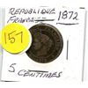 Image 1 : 1872 REPUBLIQUE FRANCAISE - 5 CENTIMES