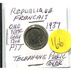 1937 FRANCE TELEPHONE TOKEN