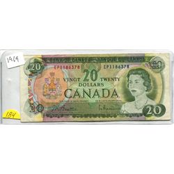 1969 BANK OF CANADA 20 DOLLAR BILL