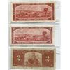 Image 2 : 1954 (X2) AND 1937 BANK OF CANADA 2 DOLLAR BILLS