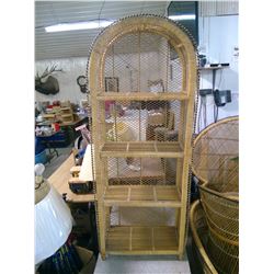 WICKER SHELF 5 FT. TALL