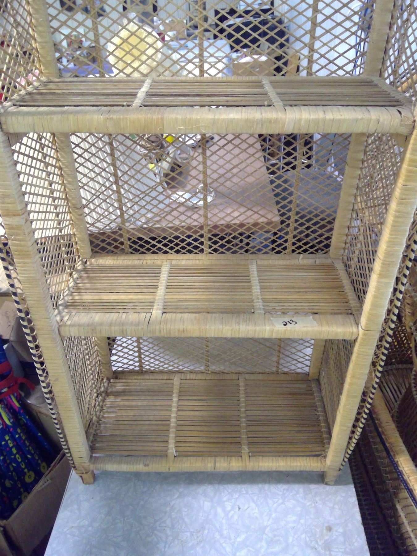 WICKER SHELF 5 FT. TALL Schmalz Auctions