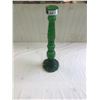 Image 1 : GREEN GLASS CANDLE HOLDER - 20" TALL - MADE IN ITALY