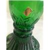 Image 3 : GREEN GLASS CANDLE HOLDER - 20" TALL - MADE IN ITALY