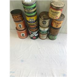 14 ASSORTED TOBACCO TINS