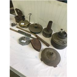 LOT OF VINTAGE - LAMPS, PARTS, PIECES.