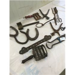 LOT OF HORSE RELATED ITEMS, ETC.